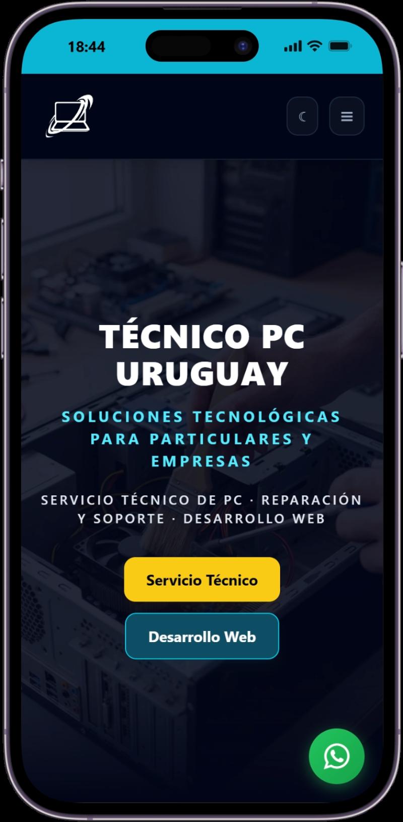 Versión móvil de Técnico PC Uruguay